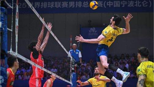 Flavio realiza ataque contra a China na VNL