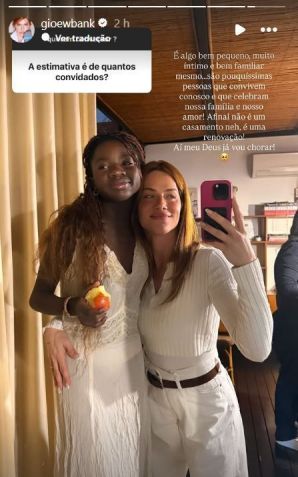 Casal disse que pretende compartilhar as novidades sobre o evento nas redes • Instagram/Giovanna Ewbank