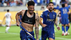Marcos Leonardo comemora gol heroico do Al-Hilal sobre o Manchester City