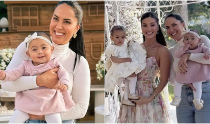 Graciele leva filha com Zezé em aniversário dos gêmeos de Sorocaba