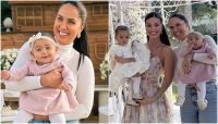 Graciele leva filha com Zezé em aniversário dos gêmeos de Sorocaba