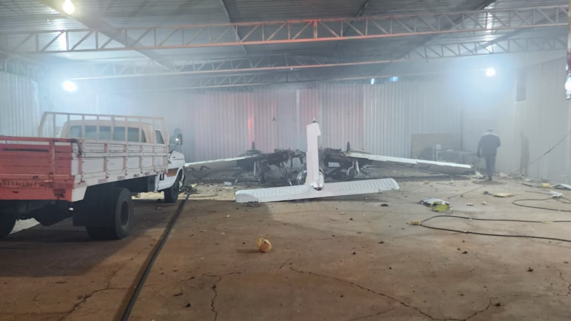 Avião incêndio sp