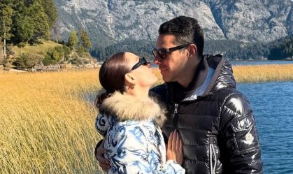 Isis Valverde posa com Marcus Buaiz em viagem luxuosa ao Chile