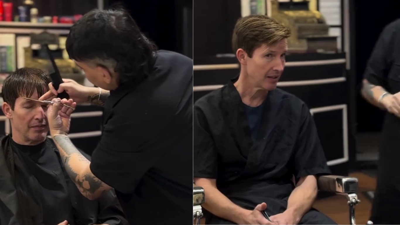 Antes de show, James Blunt corta cabelo no centro de São Paulo