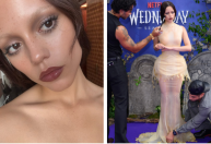 Jenna Ortega enfrenta "perrengue" com vestido em pré-estreia de "Wandinha"