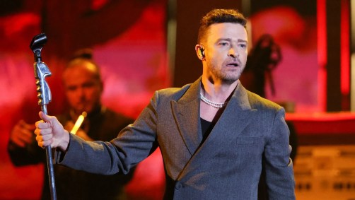 Justin Timberlake no iHeartRadio Music Awards em Los Angeles, em 2024