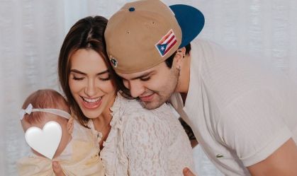 Luan Santana celebra 7 meses da filha com Jade Magalhães