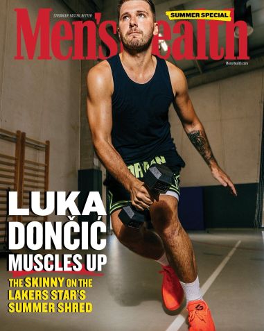 Luka Doncic é capa da revista "Men's Health" em agosto • Reprodução/X @MensHealthMag