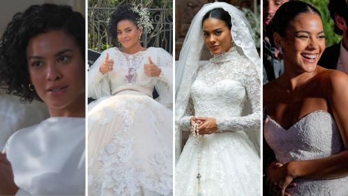 Para maratona de casamento, Fátima usou quatro vestidos diferentes