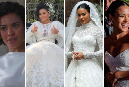 "Vale Tudo": veja todos os vestidos de Fátima na maratona de casamento