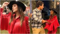 Mariana Rios exibe barriga de grávida em festa junina; veja