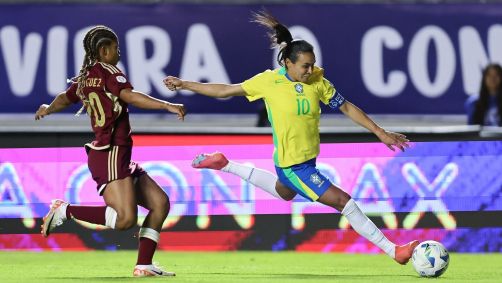 Marta em campo pela Copa América Feminina