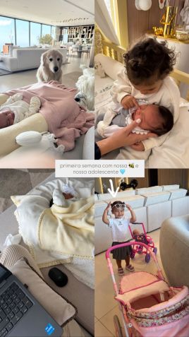 Bianca Biancardi mostra fotos de Mavie com Mel • Instagram / Bianca Biancardi