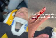 MC Livinho sofre acidente de trânsito e perfura pulmão: "Cuspi sangue"