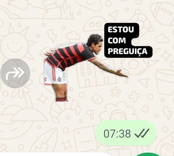 Figurinha de WhatsApp brinca com a situação de Pedro