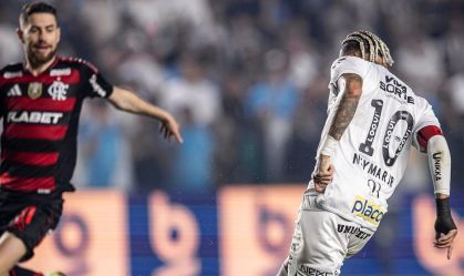 Neymar marca primeiro gol com bola rolando desde retorno ao Santos