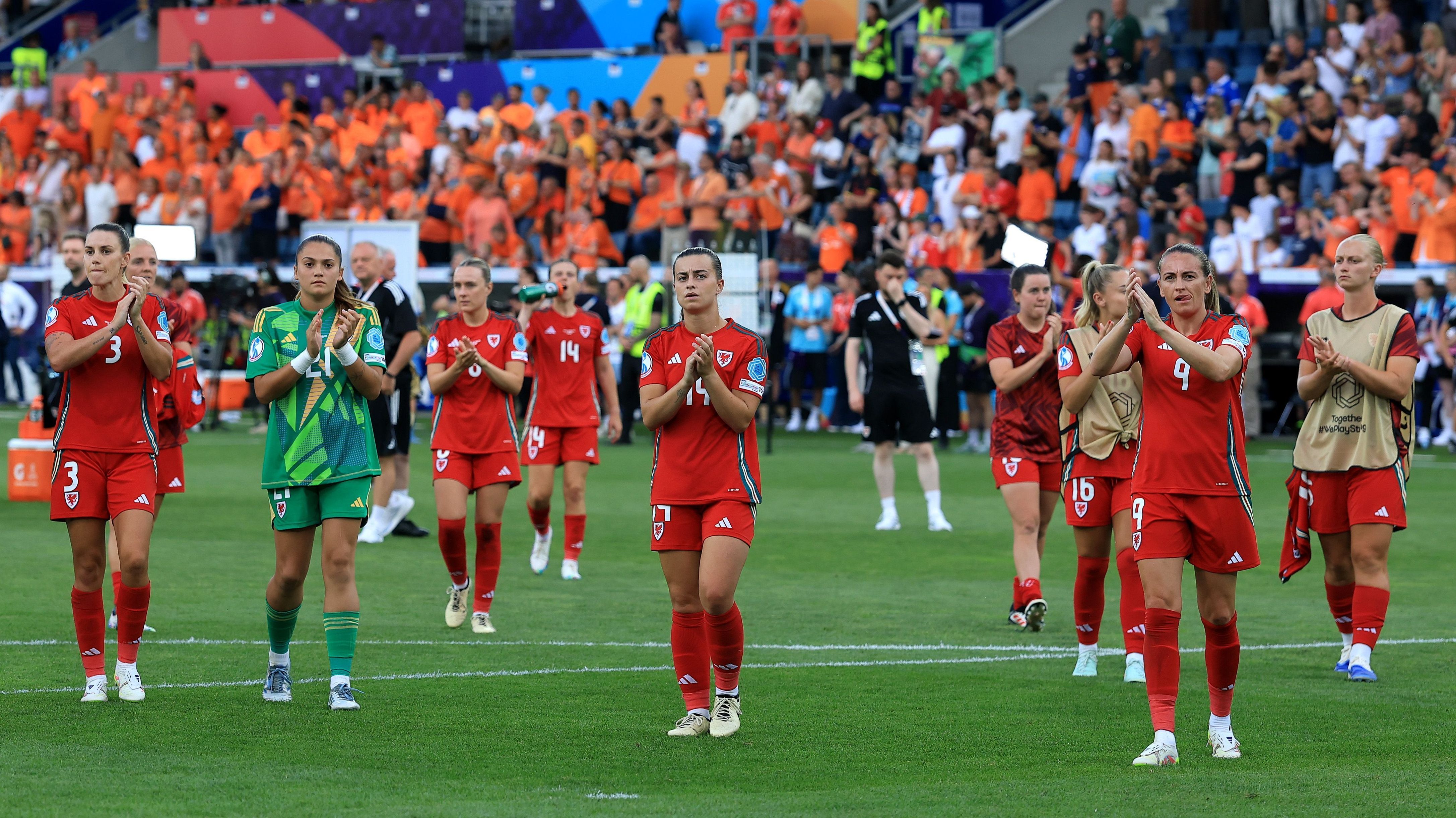 Seleção do País de Gales durante a Euro Feminina