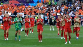 Seleção do País de Gales durante a Euro Feminina