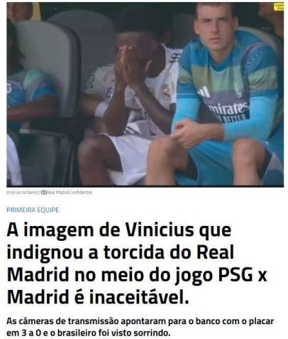 "Real Madrid Confidencial" detonou Vinícius Júnior • Reprodução