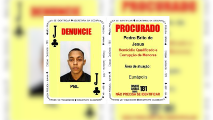 Integrante CV novo "Valete de Paus" Baralho do Crime