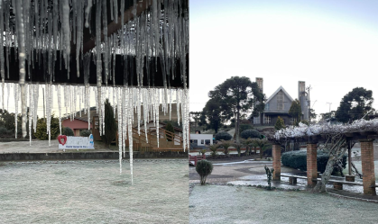 Recorde de menor temperatura do ano: cidade de SC registra -10,4°C