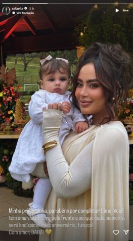 Rafaella Santos é madrinha da sobrinha Helena • Instagram/Rafaella