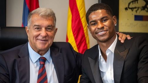 Rashford foi apresentado pelo Barcelona