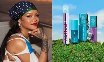 Marca de Rihanna lança coleção inspirada no universo de "Smurfs"; confira