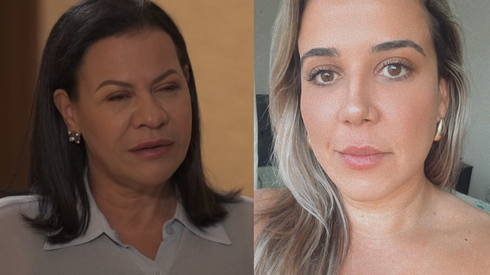 Dona Ruth Moreira, mãe de Marília Mendonça, e Fernanda Costa Souza, ex-esposa de Henrique Bahia