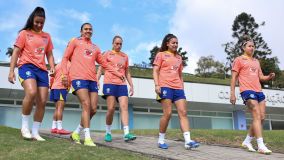 Treino da Seleção Brasileira antes da Copa América Feminina