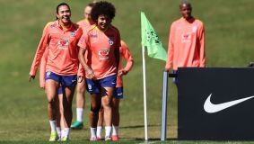Treino da Seleção Brasileira antes da Copa América Feminina