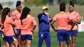 Treino da Seleção Brasileira antes da Copa América Feminina