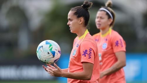 Treino da Seleção Brasileira antes da Copa América Feminina