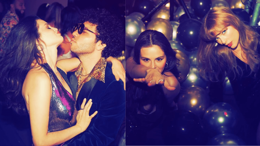 Selena Gomez publicou fotos ao lado de Benny Blanco e Taylor Swift • Instagram/Selena Gomez
