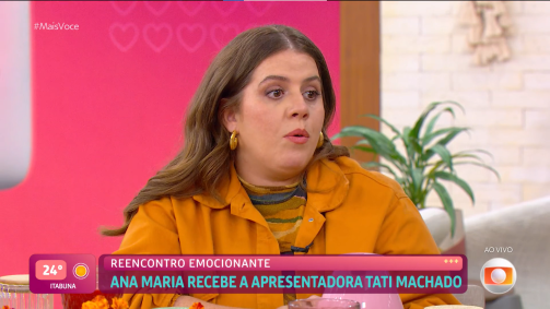 Ana Maria Beaga recebeu Tati Machado no Mais Você nesta segunda-feira (28)