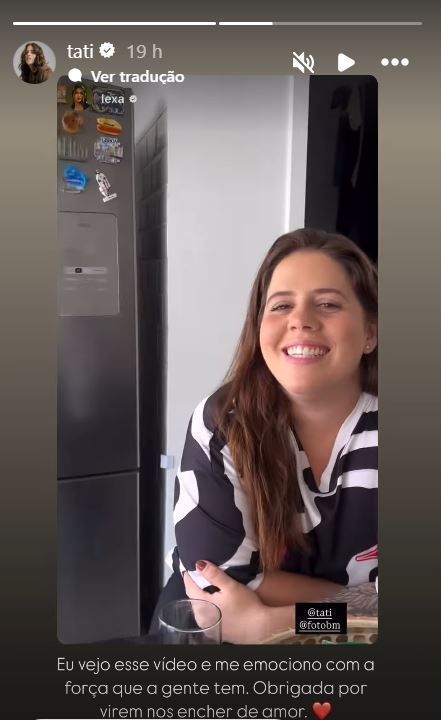 Tati Machado agradeceu visita dos amigos, o casal Lexa e Ricardo • Instagram/Tati Machado
