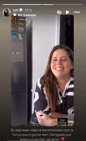 Tati Machado agradeceu visita dos amigos, o casal Lexa e Ricardo • Instagram/Tati Machado