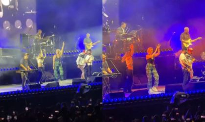 Atores de "Ted Lasso" sobem ao palco em show para cantar música de abertura