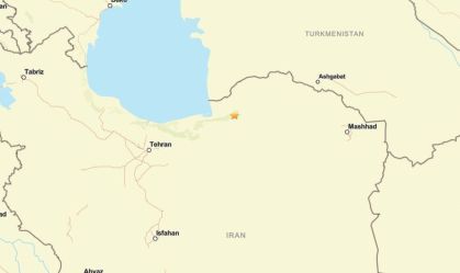 Estrela indica epicentro de terremoto de magnitude 5,4 no Irã