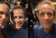 Tony Bellotto é tietado por Virna na academia: "Exemplo de superação"