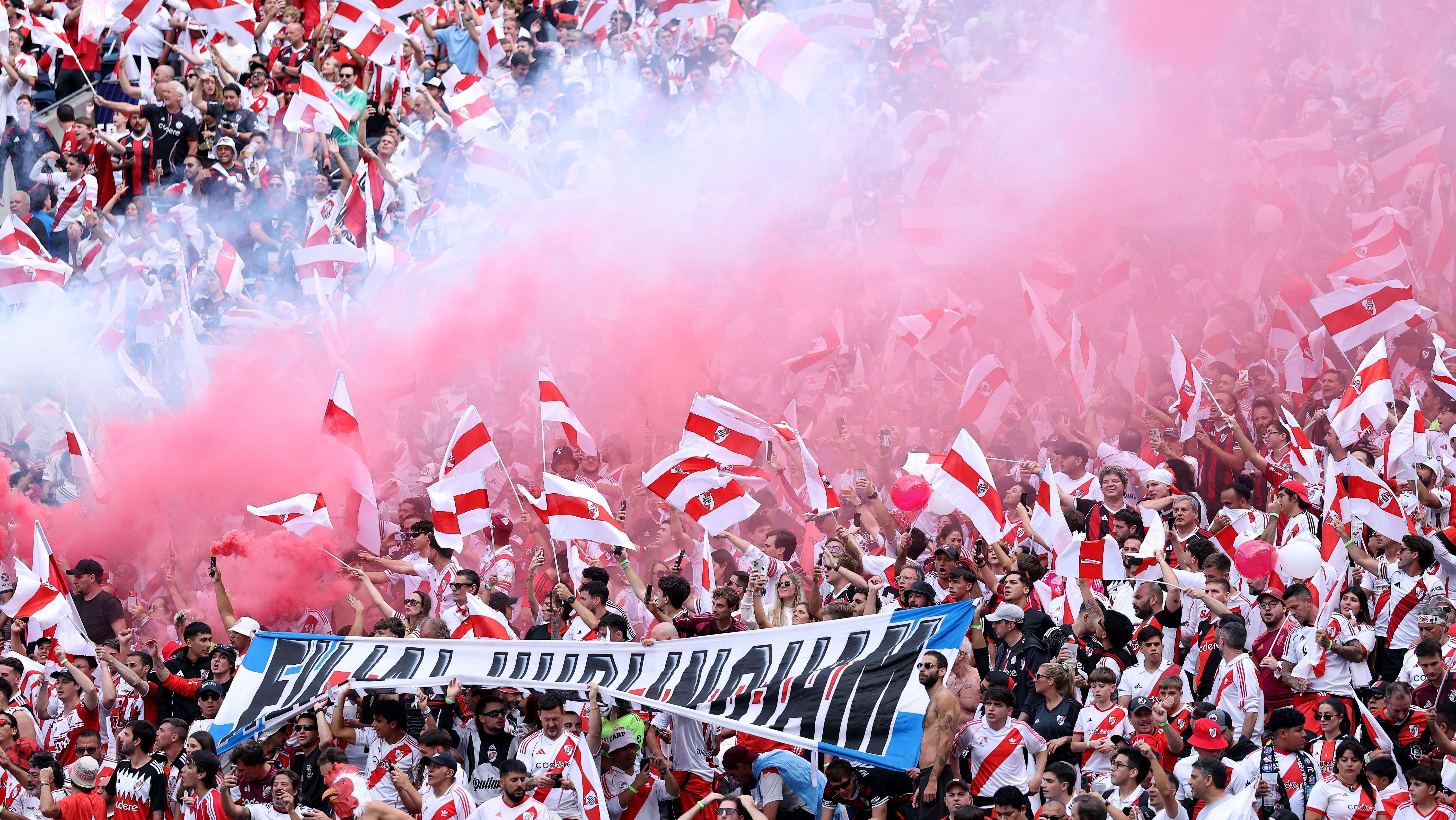 Torcedores do River Plate em jogo do Mundial de Clubes, nos EUA
