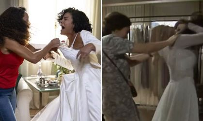 Raquel e Fátima, personagens de Taís Araújo e Bella Campos, foram interpretadas por Regina Duarte e Gloria Pires na 1ª versão
