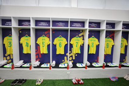 Vestiário do Brasil antes do jogo conta o Paraguai pela Copa América Feminina