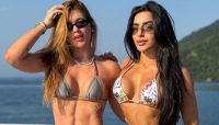 Virginia passeia de lancha com amiga apontada como affair