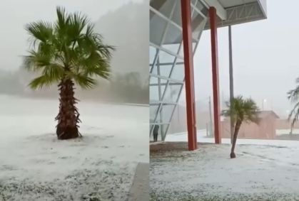 Cidade do Paraná amanhece com chuva intensa e granizo