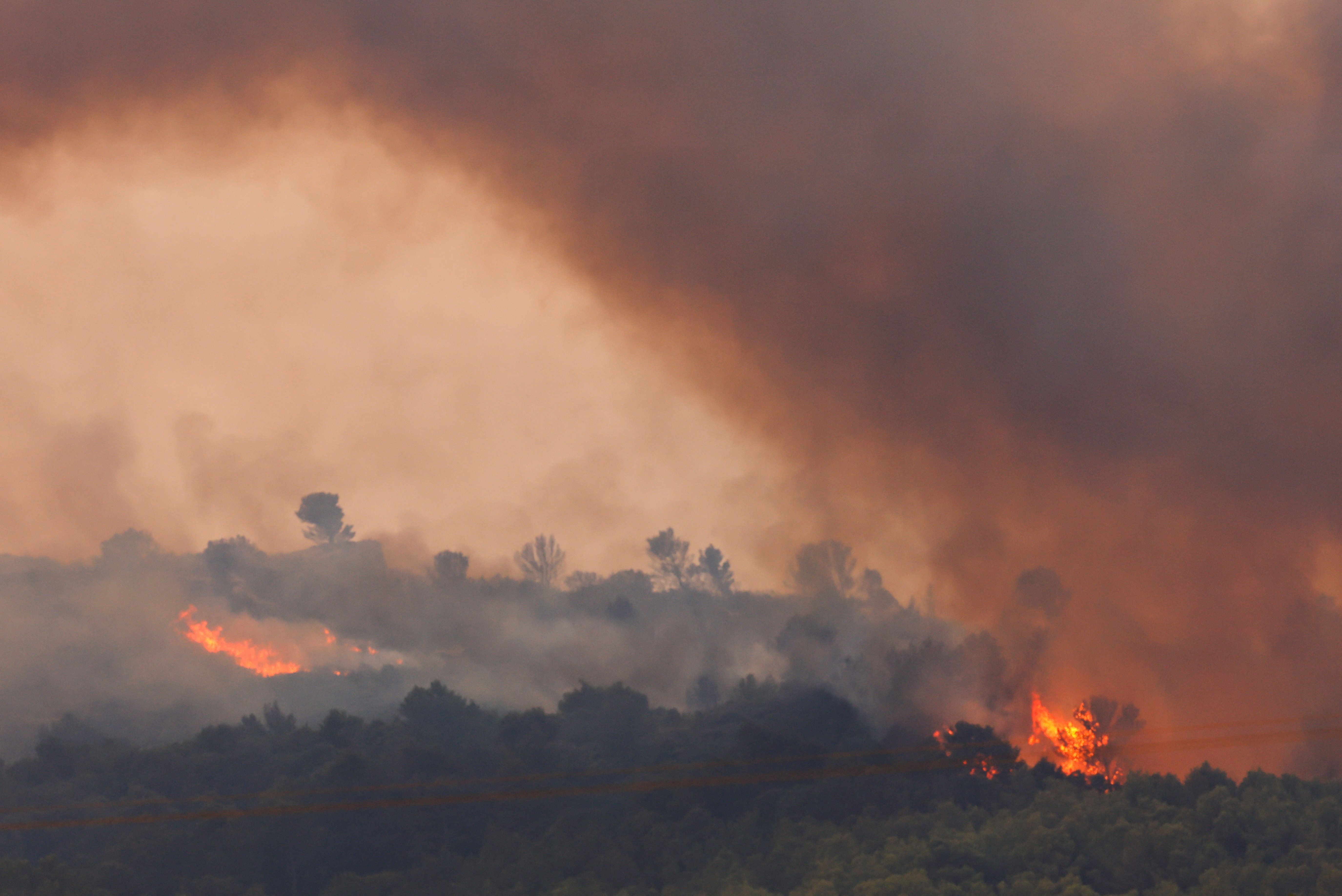 Incêndio no sul da França