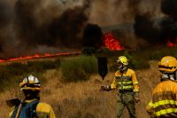 Chuva ajuda bombeiros a combaterem incêndios florestais na Espanha