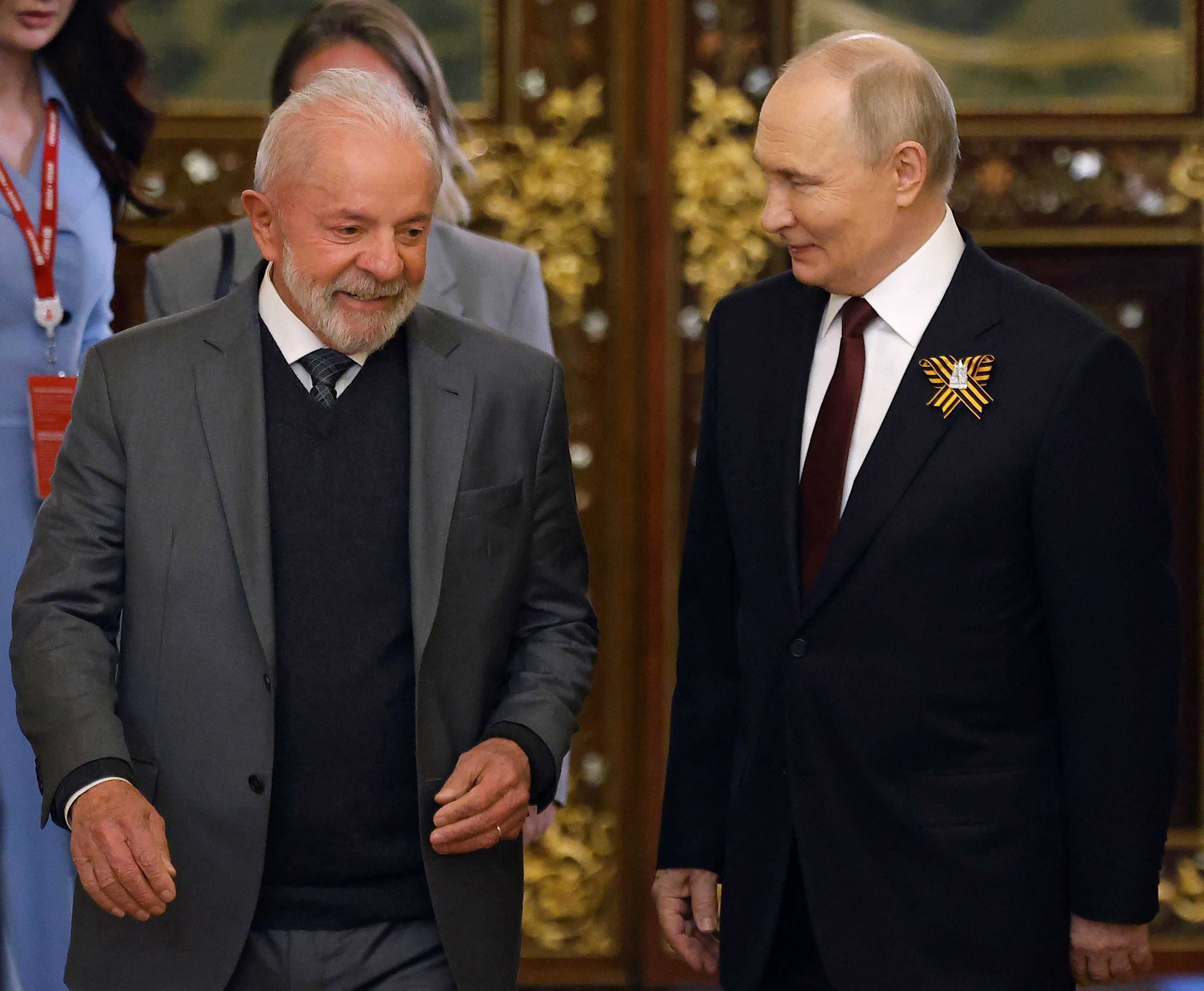 Presidente russo, Vladimir Putin, e presidente Lula em Moscou