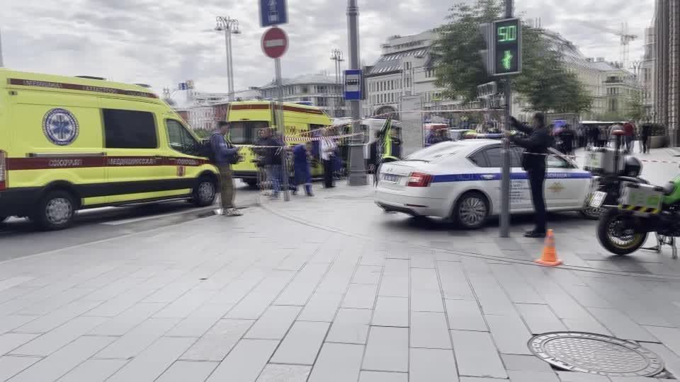 Emergency services at iconic Moscow toy store, where a reported gas cylinder blast has killed at least one person