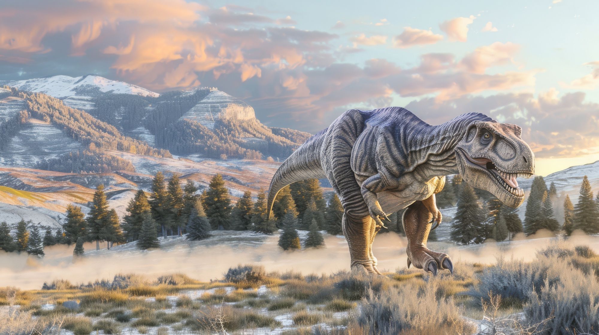 A evolução do crânio e dos músculos colossais do  representavam mecanismos fortes e eficazes de sobrevivência em um ecossistema competitivo • Freepik